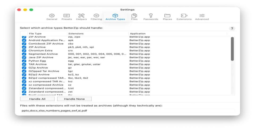 BetterZip for macOS