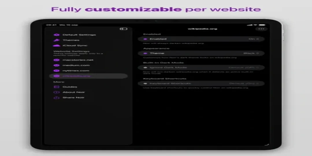 Noir – Dark Mode for Safari MacOS