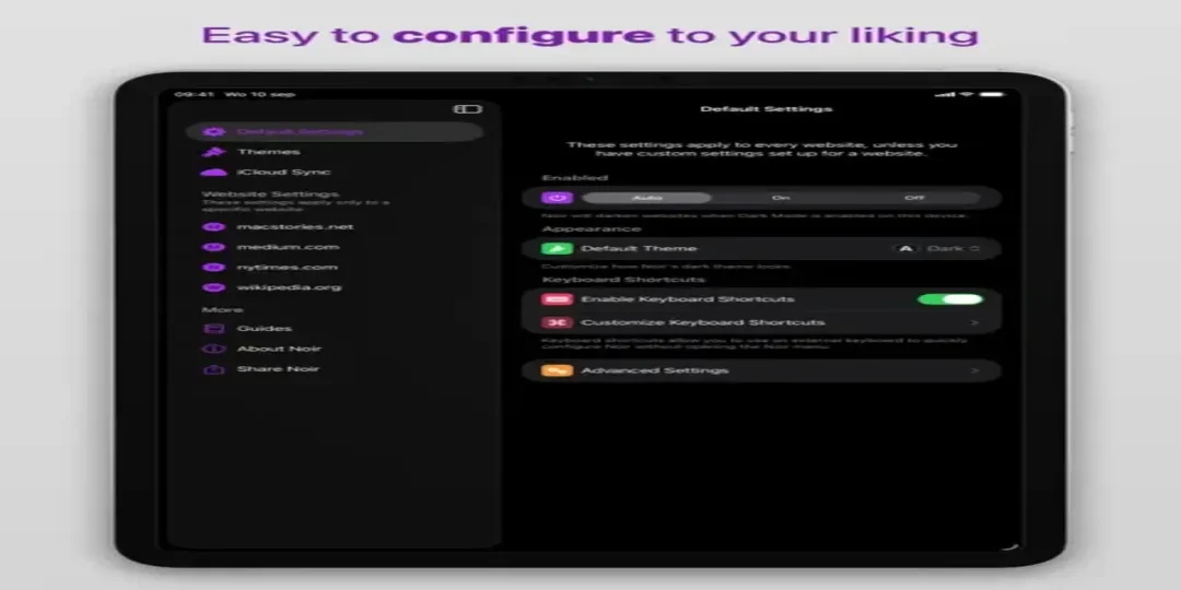 Noir – Dark Mode for Safari MacOS