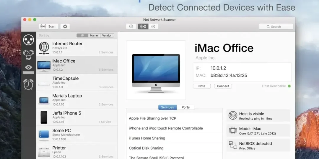 iNet Network Scanner Download for macOS