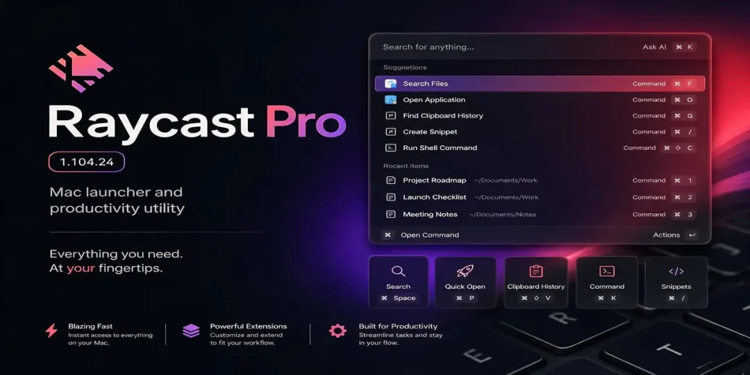 Raycast Pro 1.104.24 Download for macOS