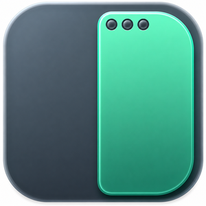Rectangle Pro for MacOS logo featuring a modern rounded square icon with a dark gray background and green control panel representing advanced window management on macOS.